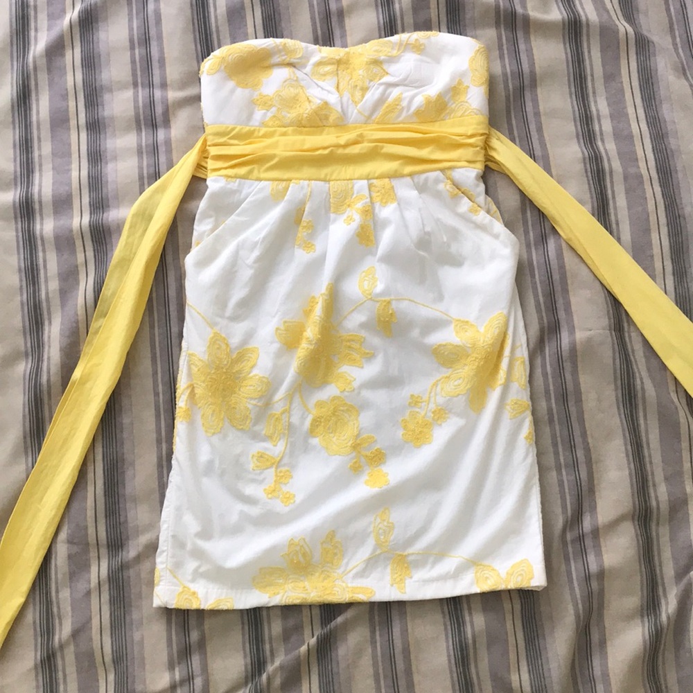 My Michelle white and yellow dress. Size 1